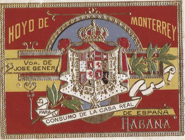 Papeleta de la marca Hoyo de Monterrey. Primeros años del siglo XX