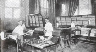 Interior de la fábrica, principios del siglo XX