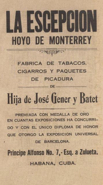 Anuncio en la revista Marcas y Patentes, 1916