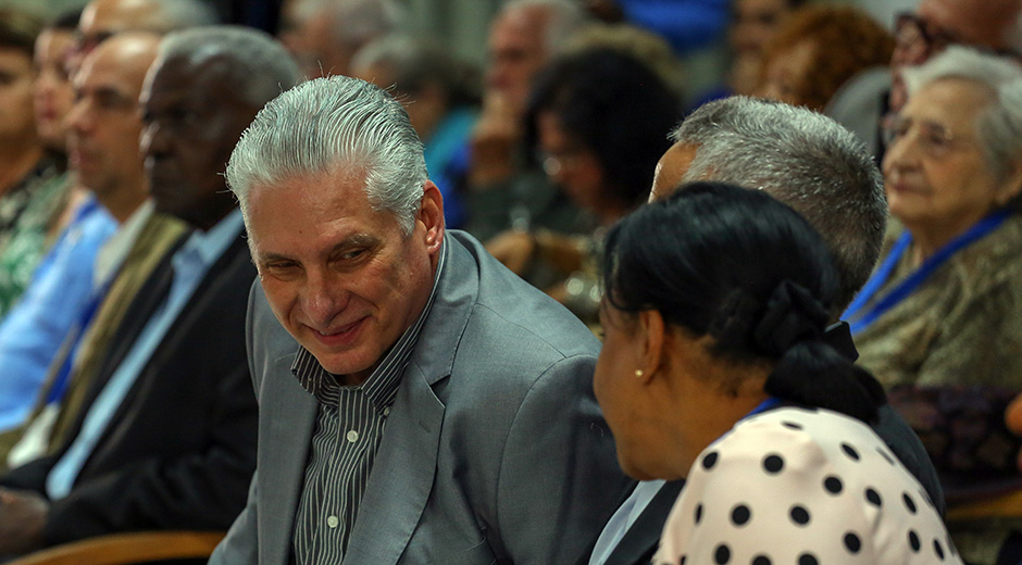 Miguel Díaz-Canel Bermúdez, primer secretario del Partido Comunista de Cuba y presidente de la República, durante la inauguración de la a XXXII Feria Internacional del Libro de La Habana. Foto: Abel Padrón Padilla/ Cubadebate
