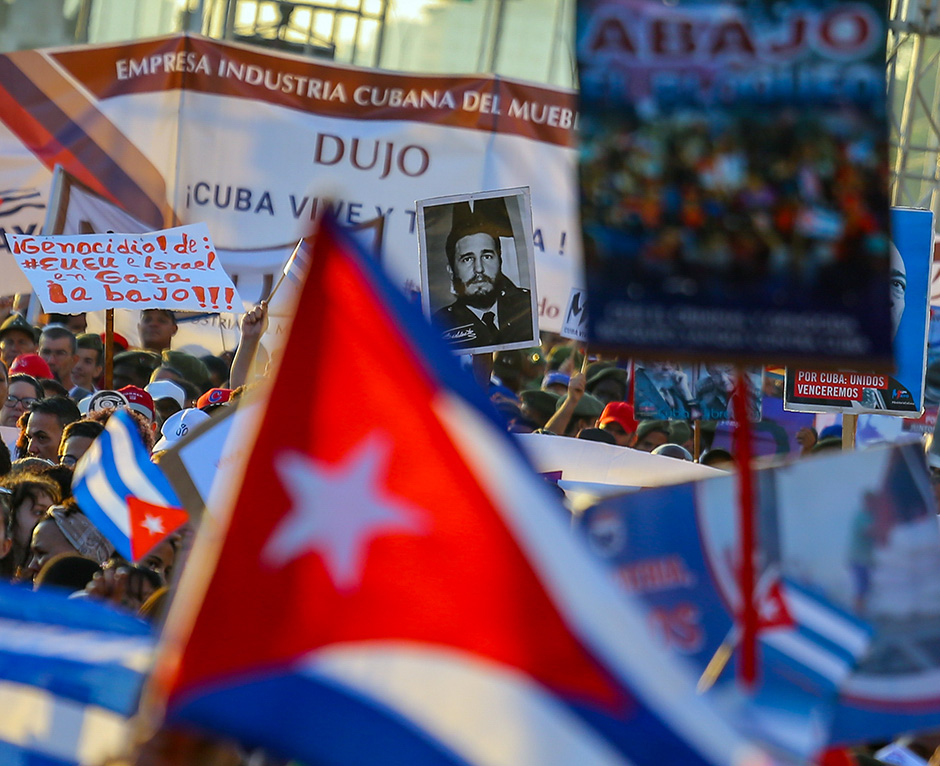 Celebran día de los trabajdores en la Tribuna Antimperialista José Martí. Foto: Abel Padrón Padilla/ Cubadebate
