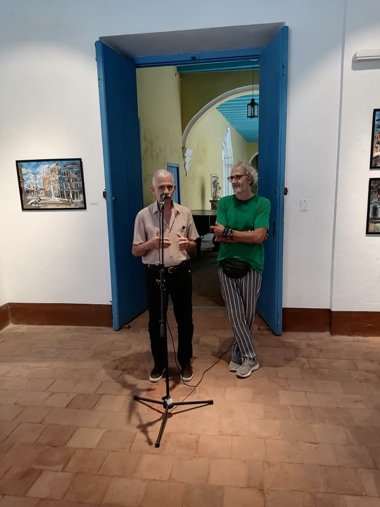 Momentos de la inauguración de la exposición 