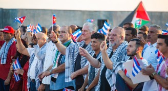 Acto de solidaridad con Palestina. Foto: Enrique González (Enro)/ Cubadebate.